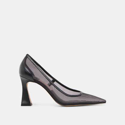 Malory Onyx Mesh Heels - Dolce Vita