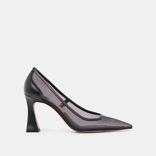 Malory Onyx Mesh Heels - Dolce Vita