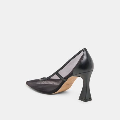 Malory Onyx Mesh Heels - Dolce Vita