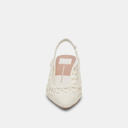 OLYMPA HEELS WHITE STELLA - Dolce Vita
