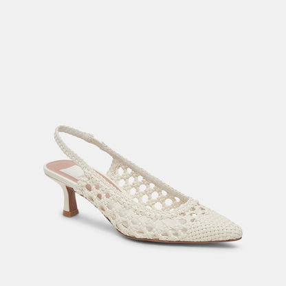 OLYMPA HEELS WHITE STELLA - Dolce Vita