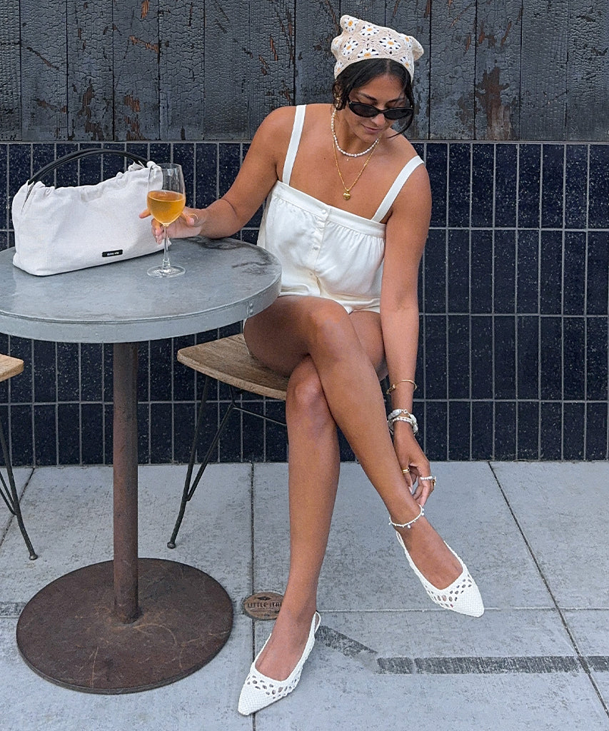 OLYMPA HEELS WHITE STELLA - Dolce Vita