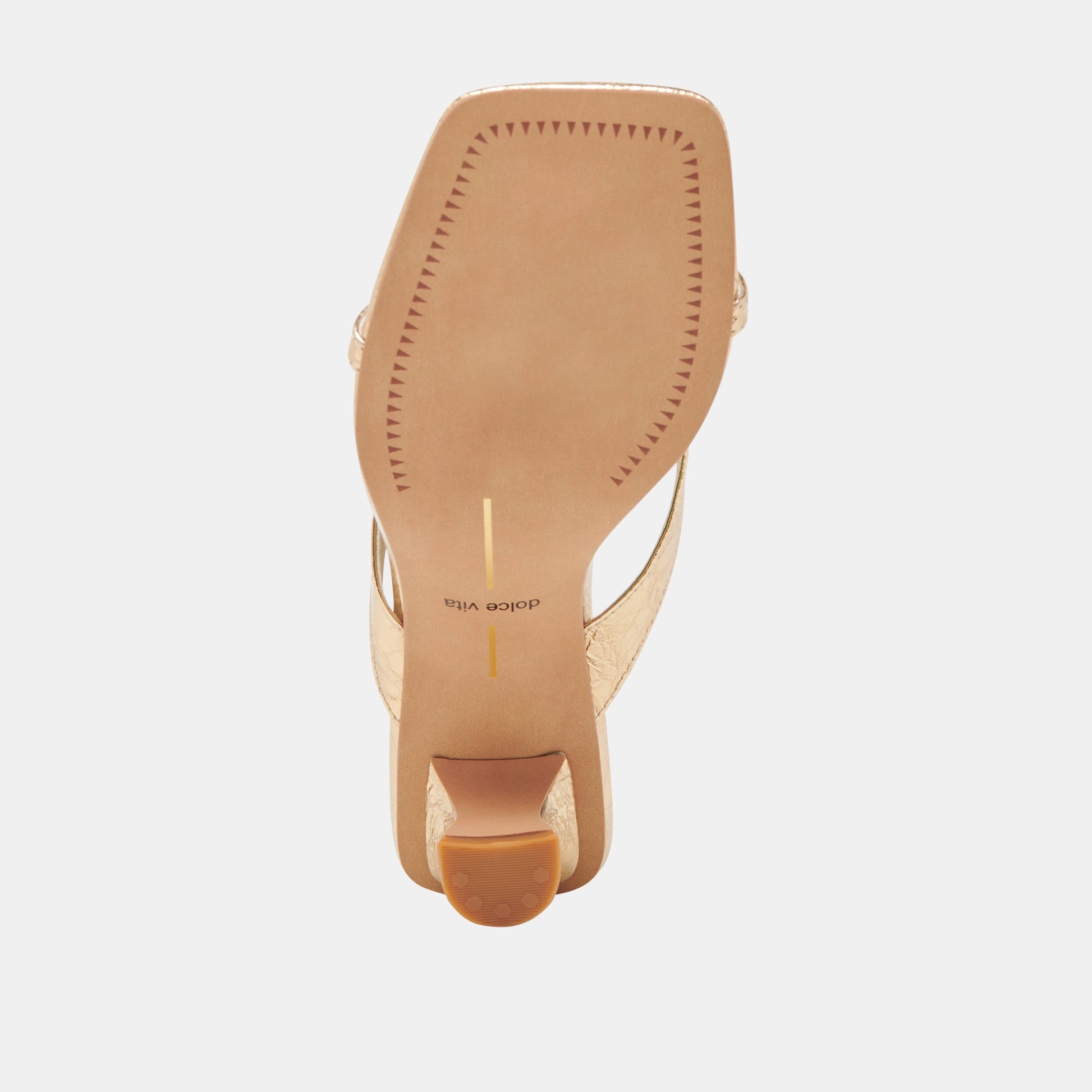 BREVEL HEELS GOLD DISTRESSED LEATHER - Dolce Vita