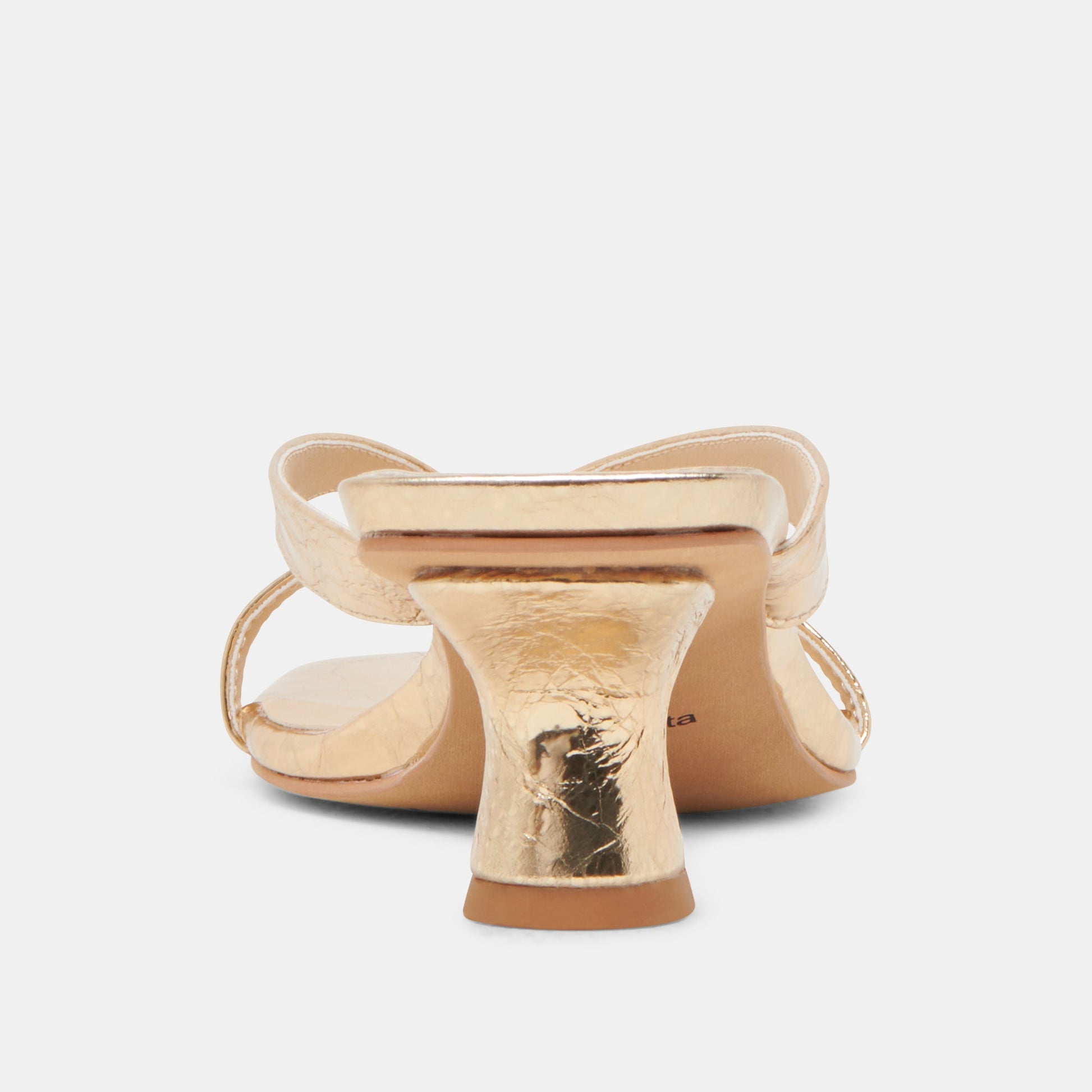 BREVEL HEELS GOLD DISTRESSED LEATHER - Dolce Vita