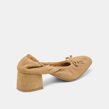 Karmin Dk Taupe Suede Heels - Dolce Vita