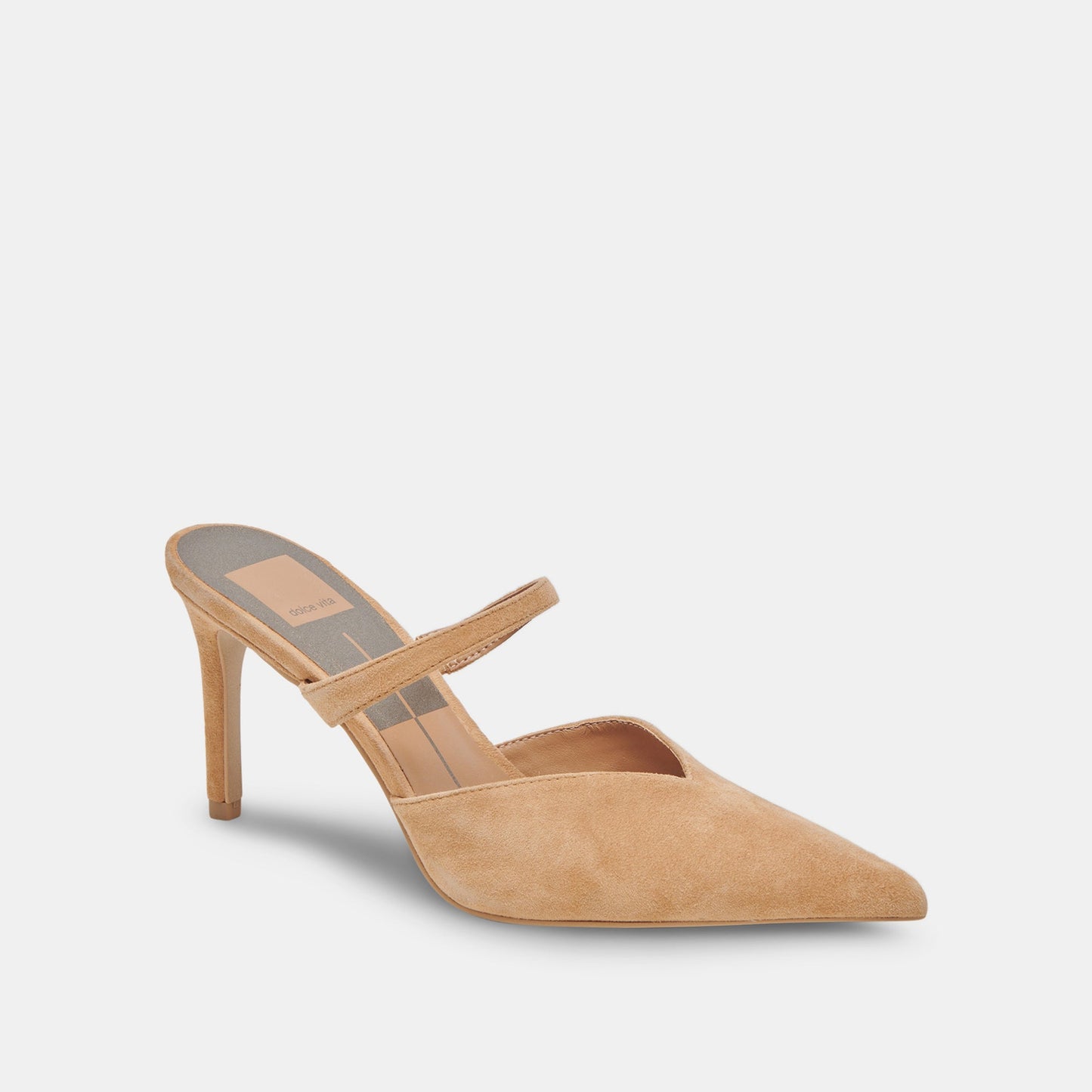 KANIKA WIDE HEELS TAN SUEDE - Dolce Vita