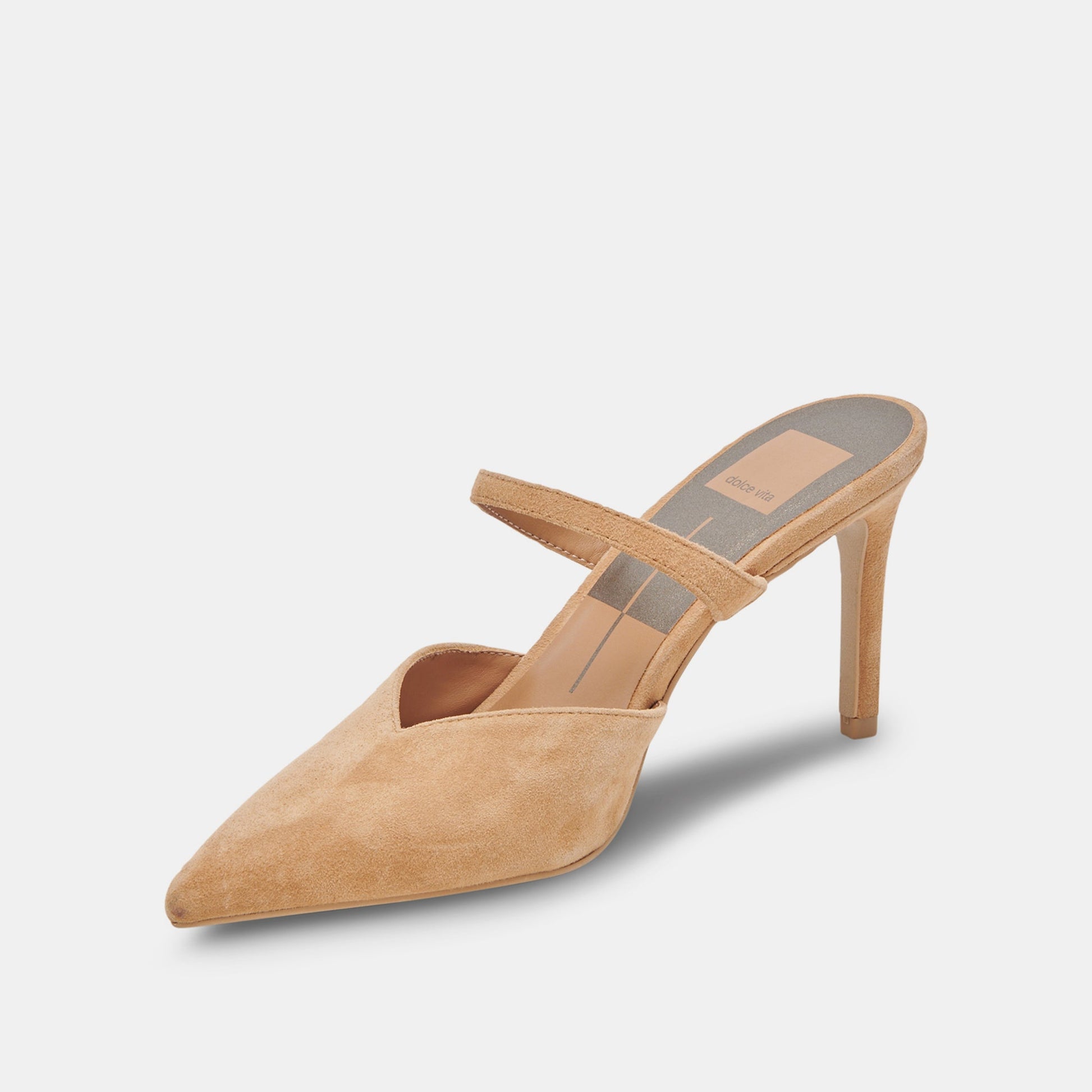 KANIKA WIDE HEELS TAN SUEDE - Dolce Vita
