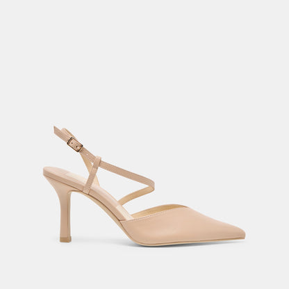 Kamra Beige Leather Heels - Dolce Vita
