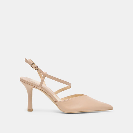 Kamra Beige Leather Heels - Dolce Vita