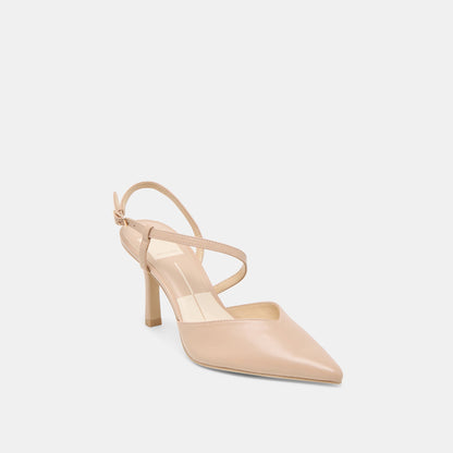 Kamra Beige Leather Heels - Dolce Vita