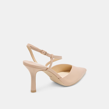 Kamra Beige Leather Heels - Dolce Vita