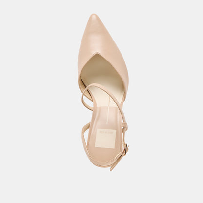 Kamra Beige Leather Heels - Dolce Vita