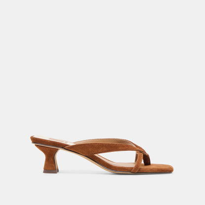 Brevel Dk Brown Suede Heels - Dolce Vita