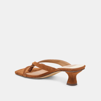 Brevel Dk Brown Suede Heels - Dolce Vita