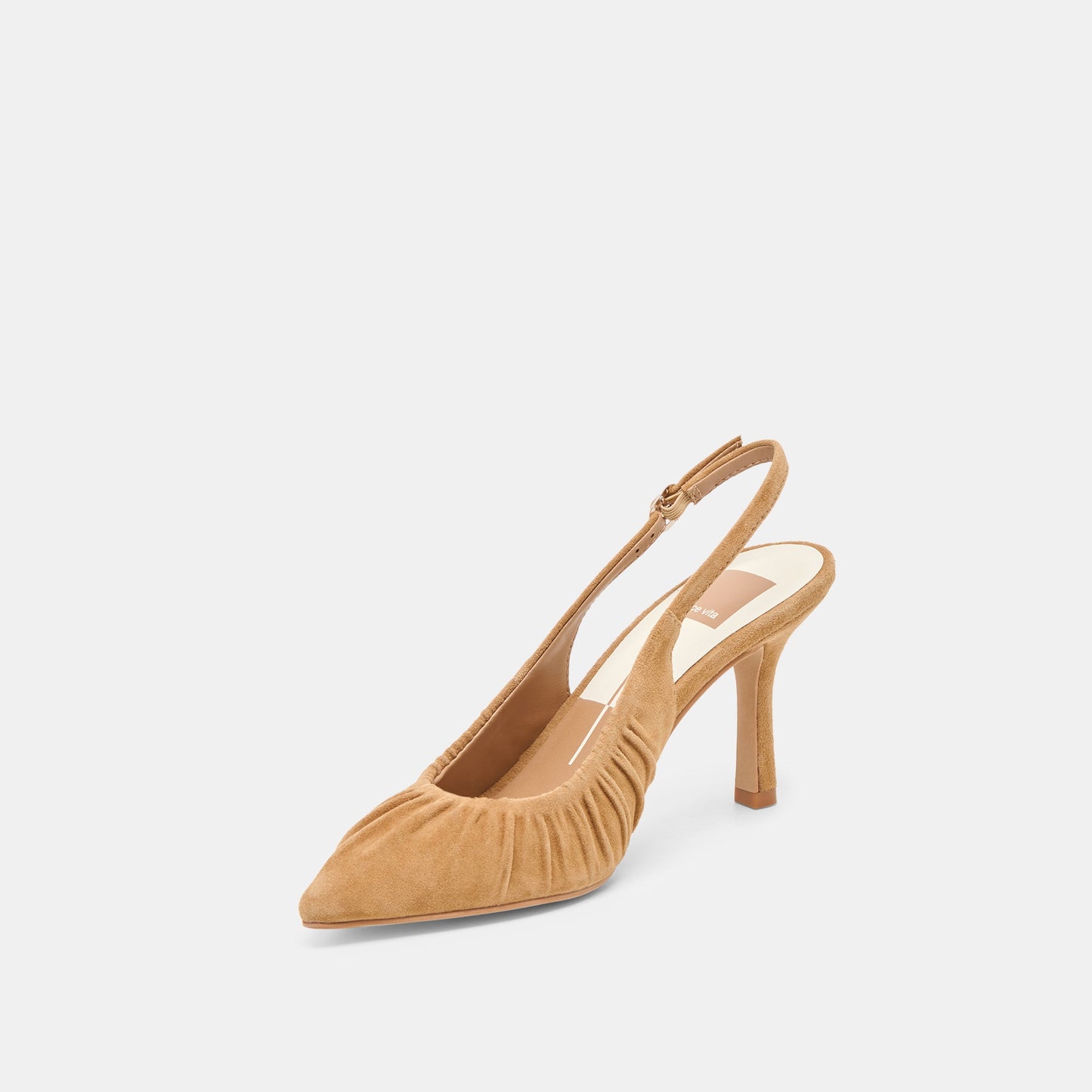 Keira Lt Brown Suede Heels - Dolce Vita