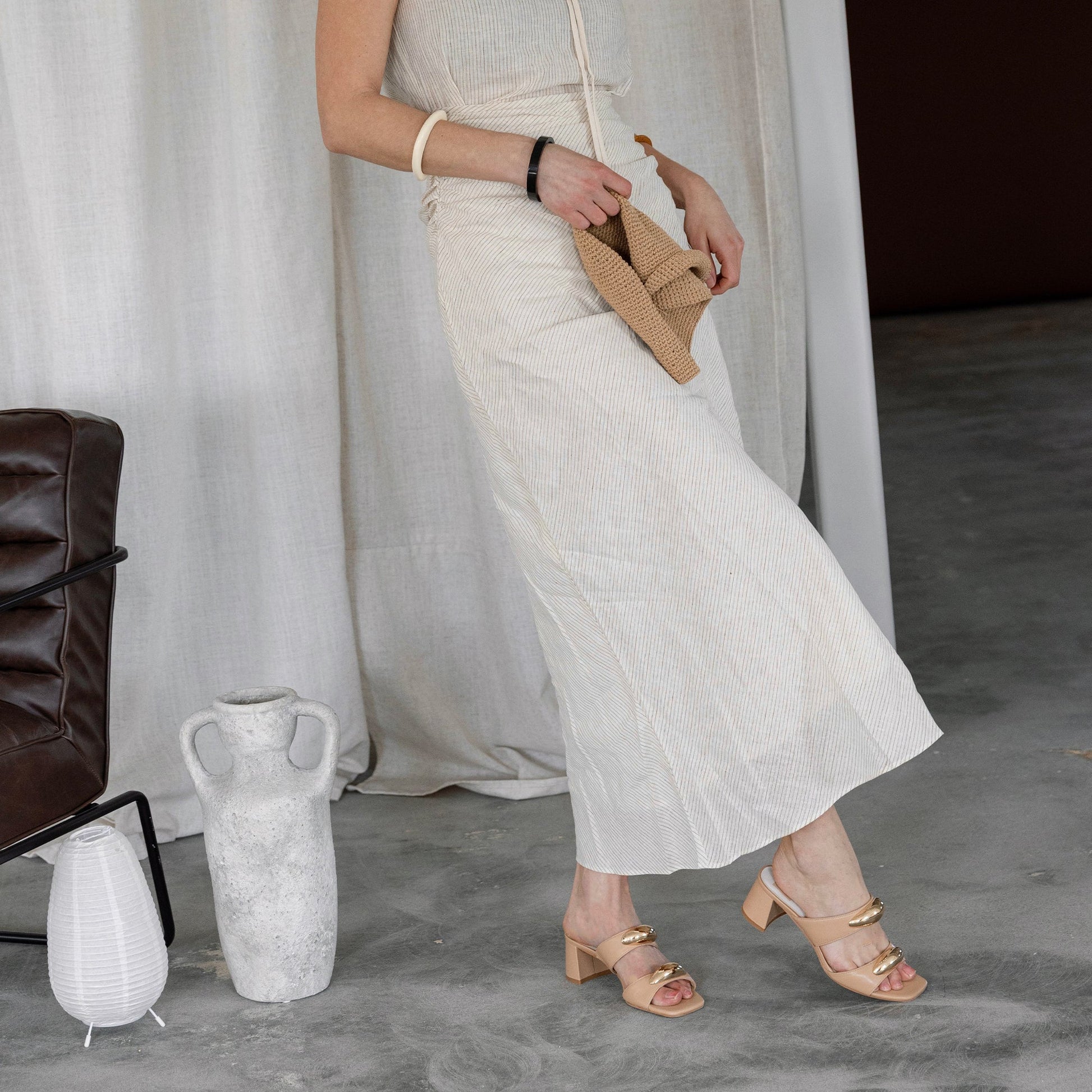 Barnet Light Tan Leather Heels - Dolce Vita