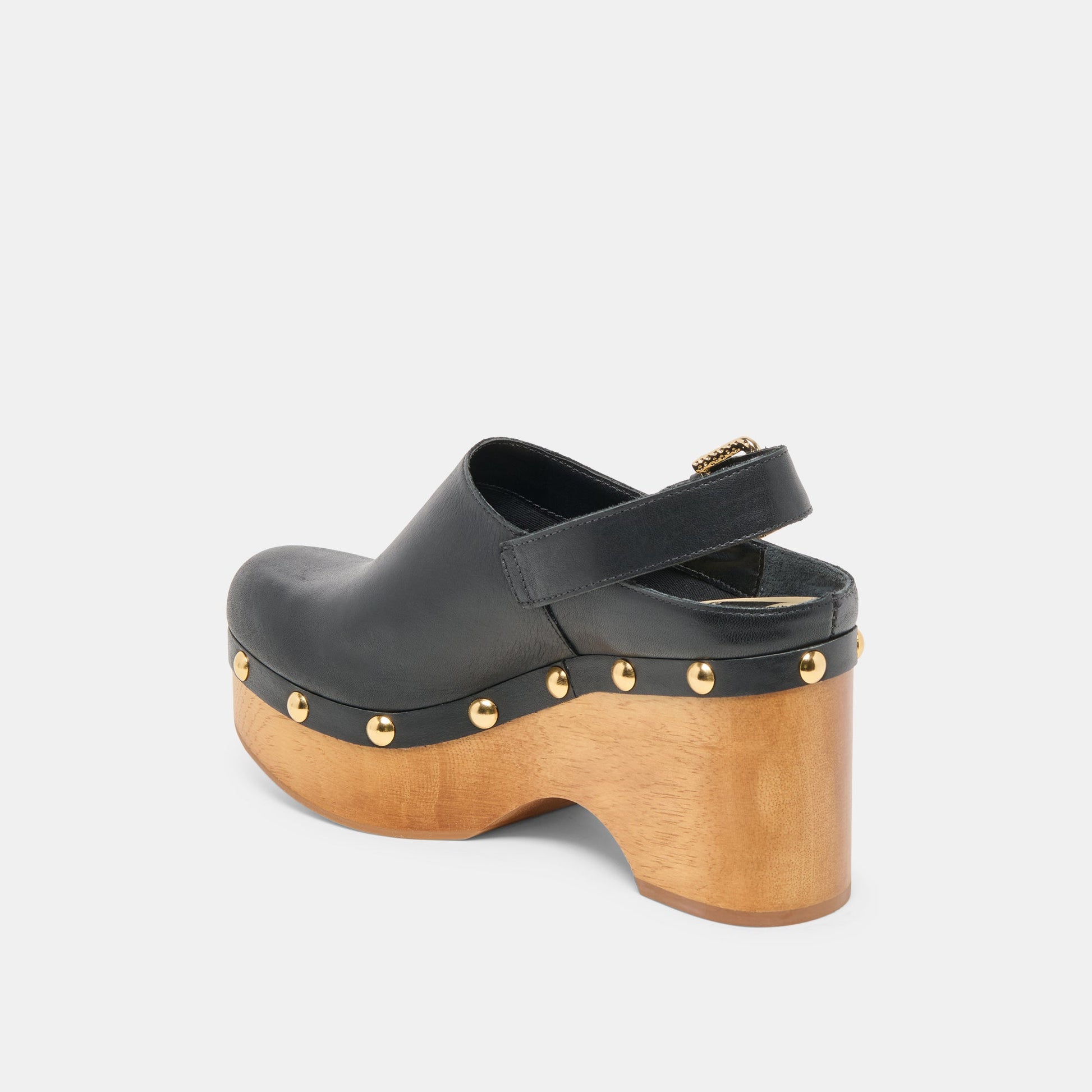 Adelan Black Leather Clogs - Dolce Vita
