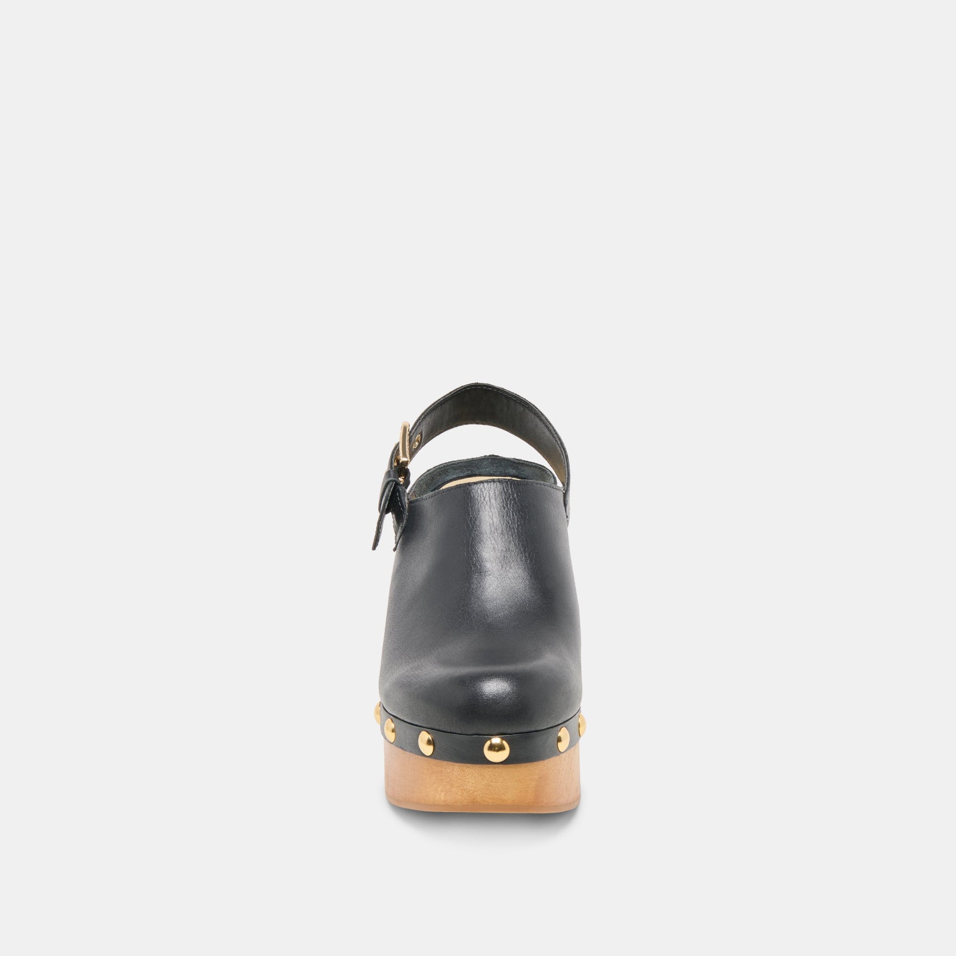 Adelan Black Leather Clogs - Dolce Vita