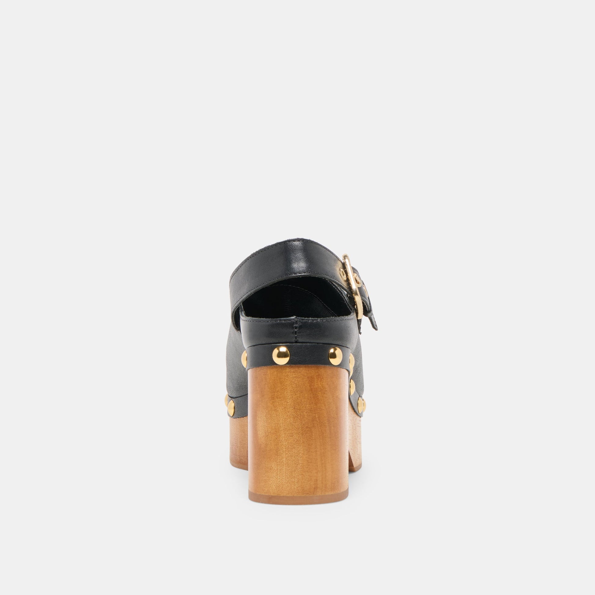 Adelan Black Leather Clogs - Dolce Vita