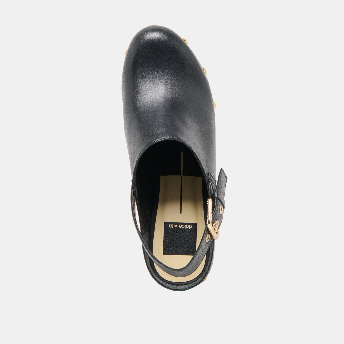 Adelan Black Leather Clogs - Dolce Vita