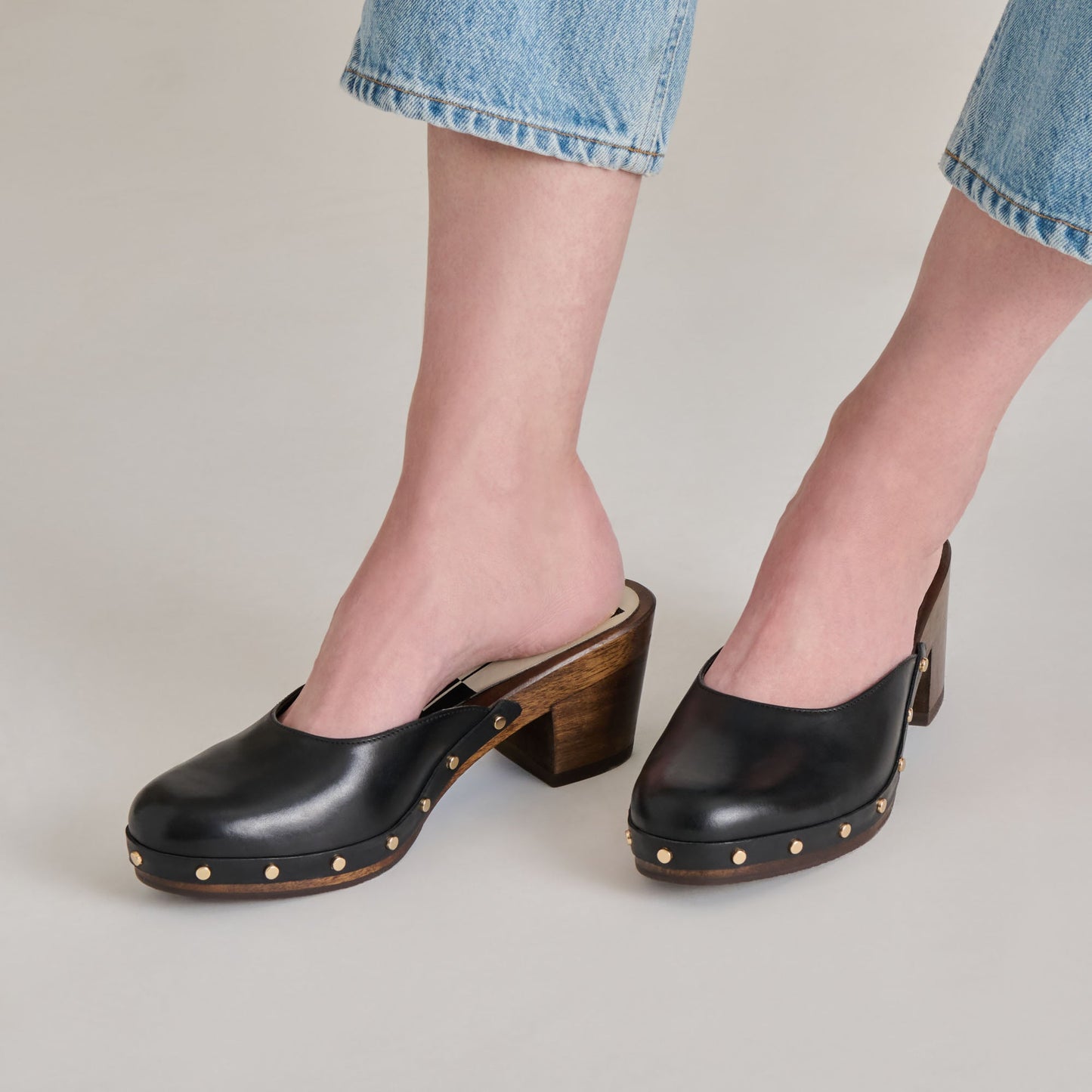 CAMYN HEELS BLACK LEATHER - Dolce Vita
