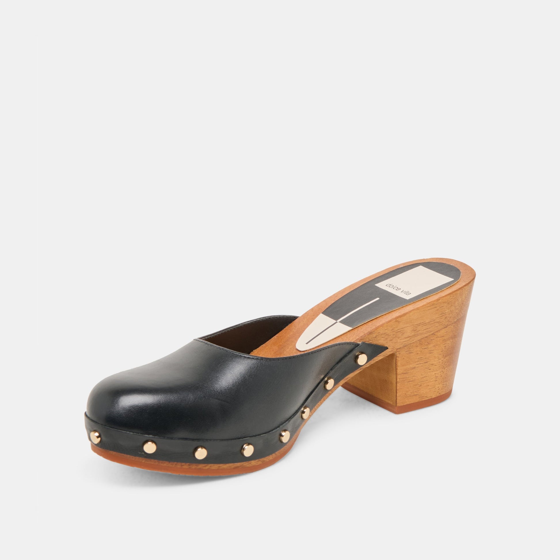 CAMYN HEELS BLACK LEATHER - Dolce Vita