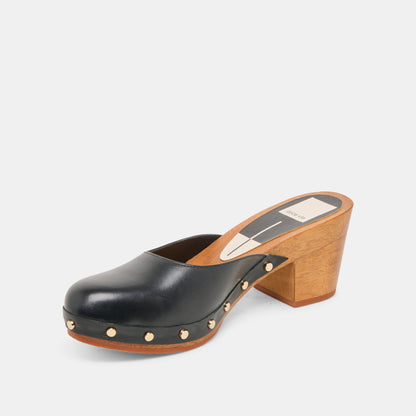 CAMYN HEELS BLACK LEATHER - Dolce Vita