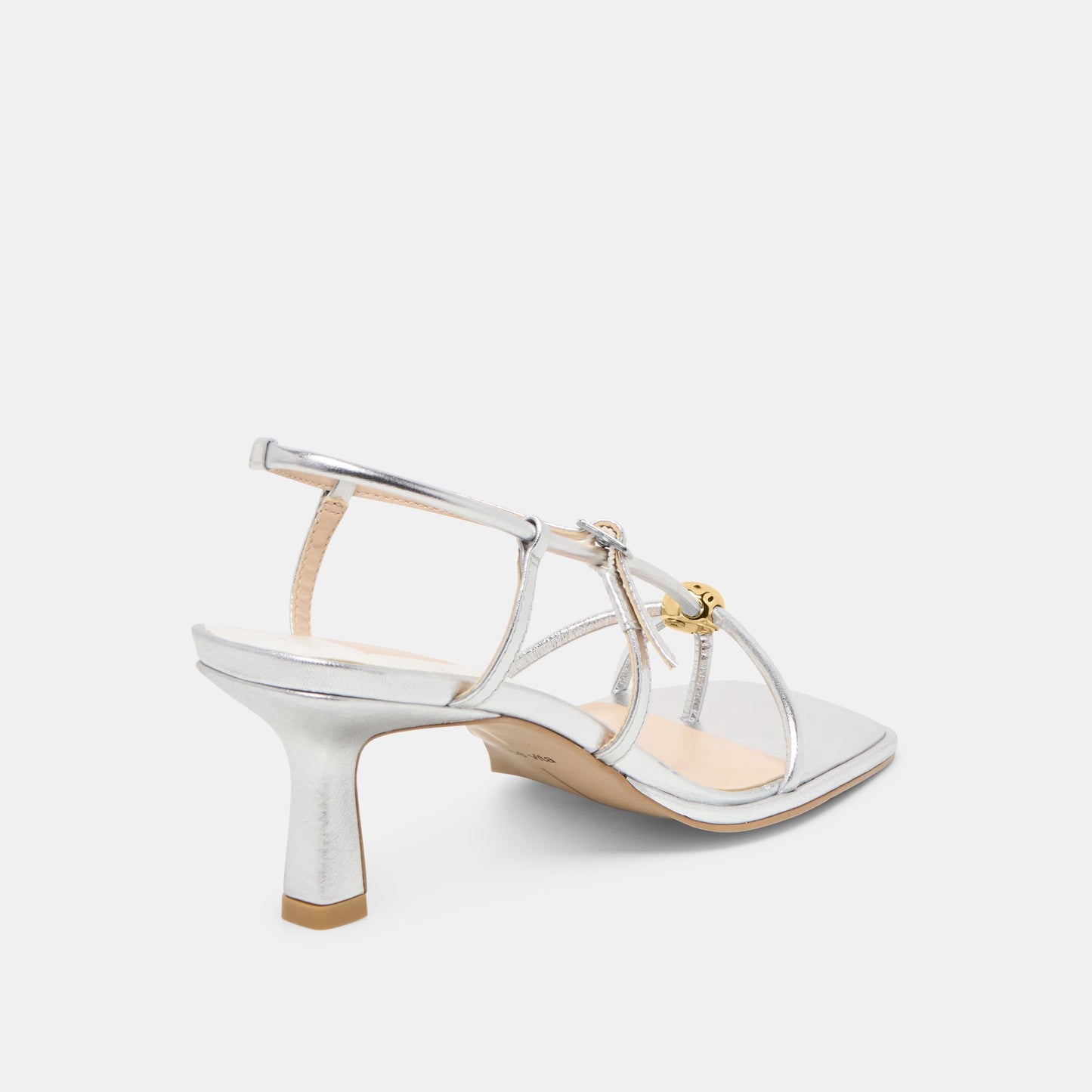 Mylee Silver Distressed Leather Heels - Dolce Vita