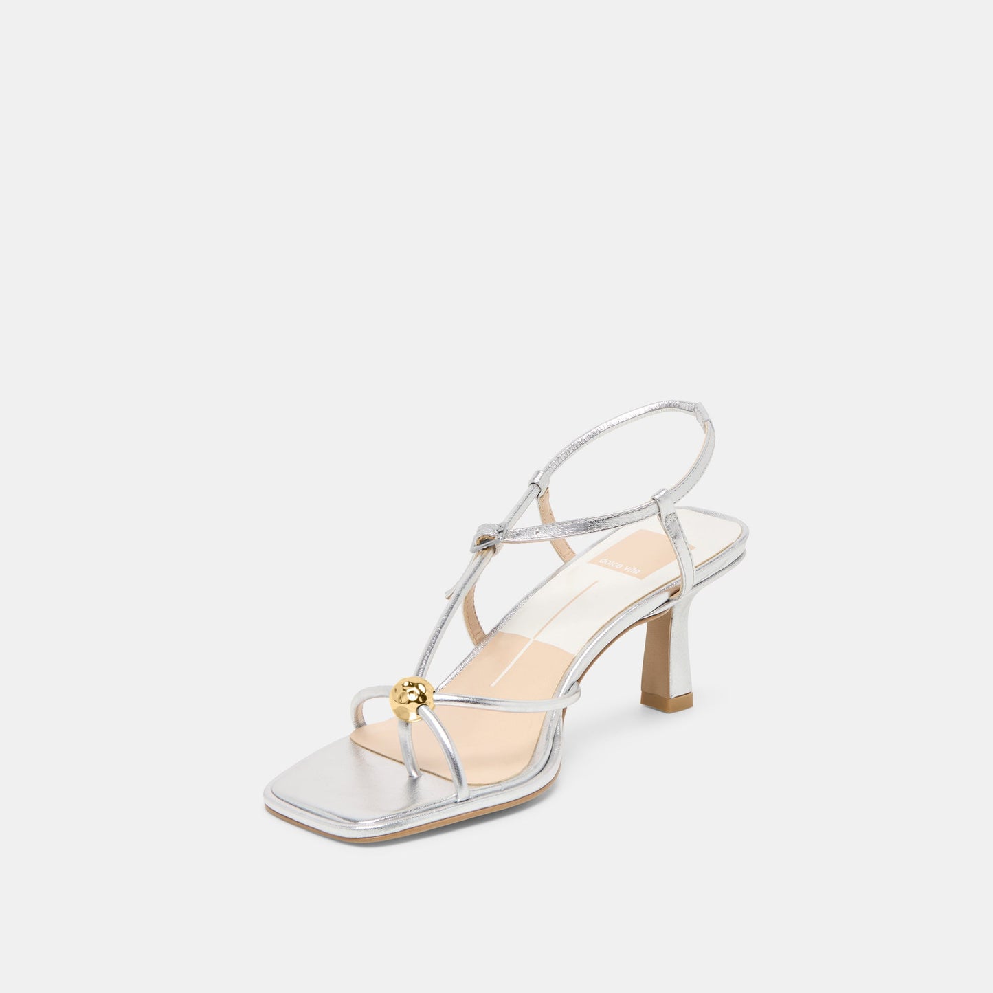 Mylee Silver Distressed Leather Heels - Dolce Vita