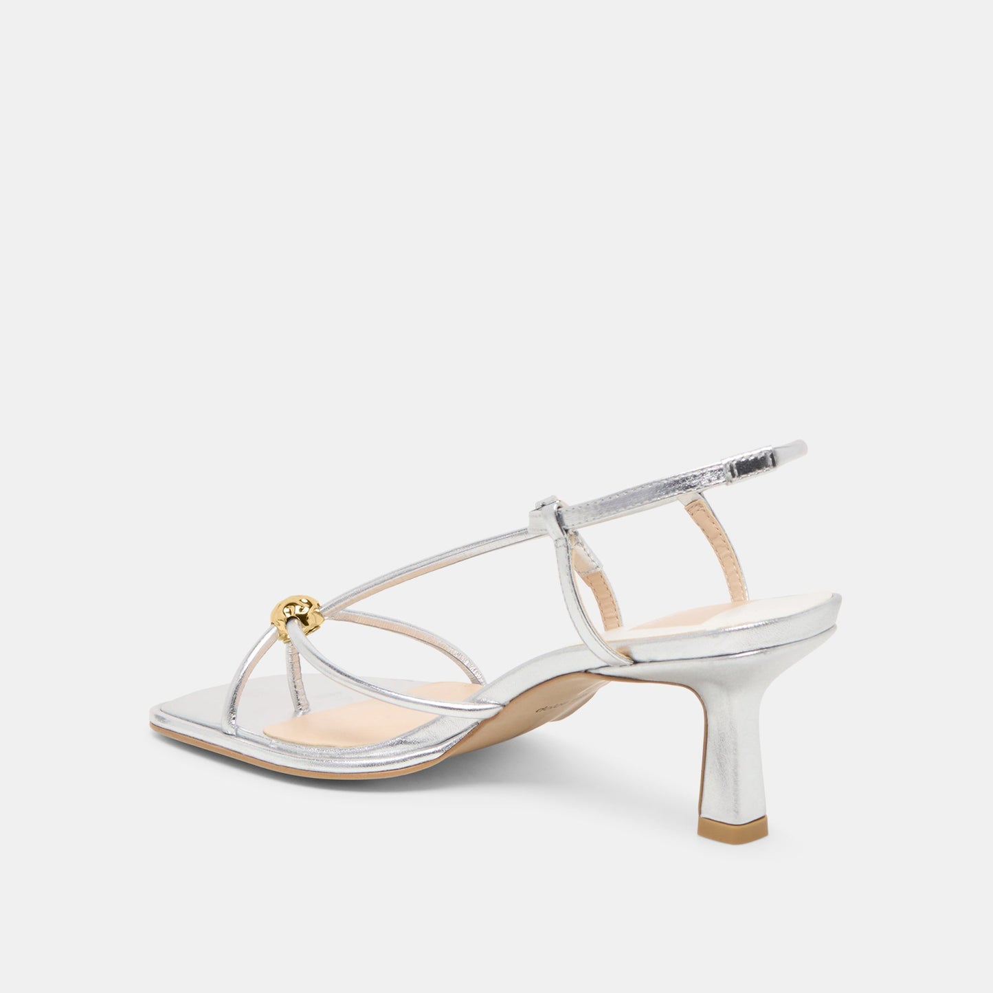 Mylee Silver Distressed Leather Heels - Dolce Vita