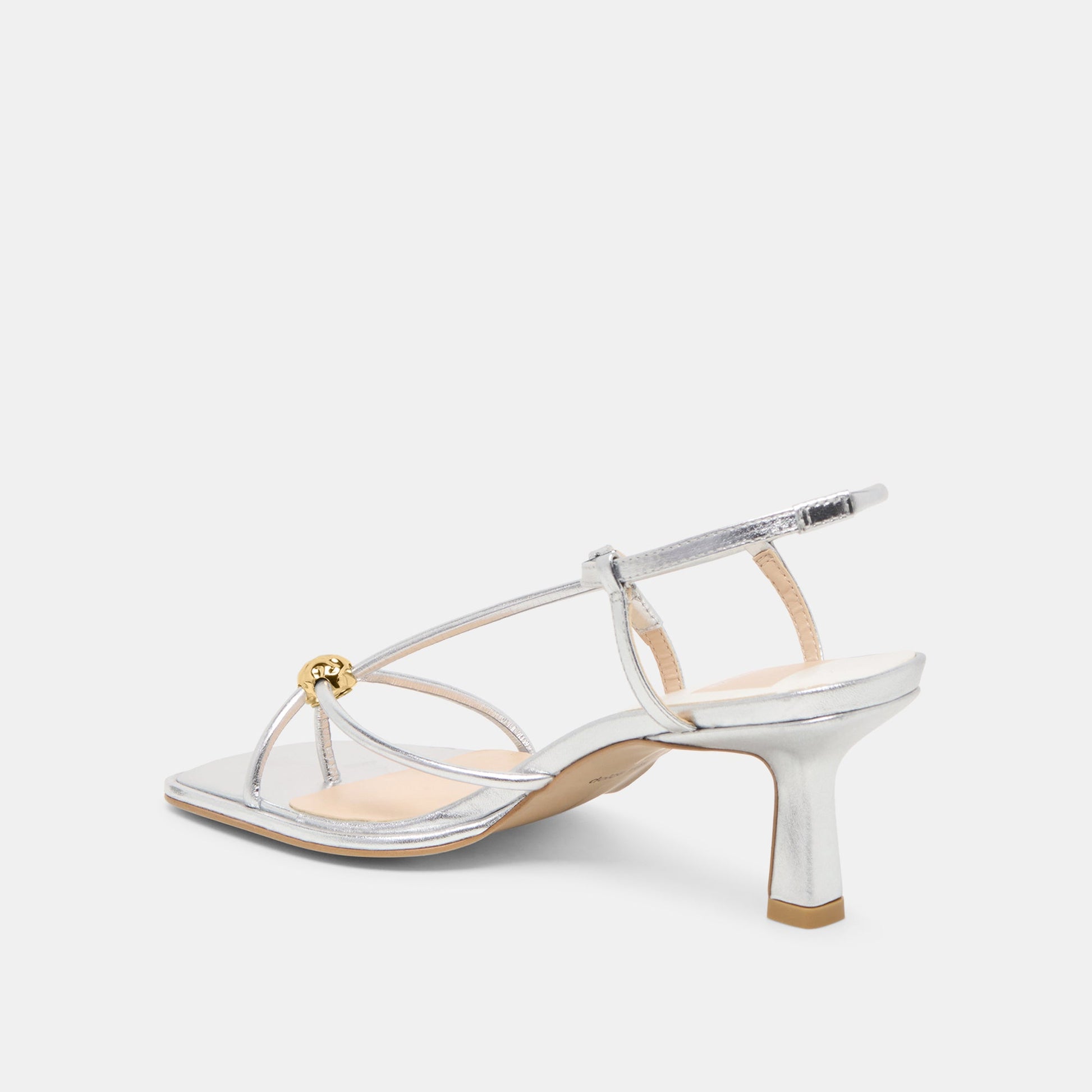 Mylee Silver Distressed Leather Heels - Dolce Vita