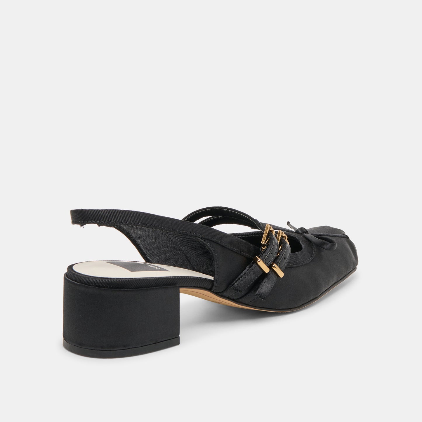 Loris Onyx Satin Heels - Dolce Vita