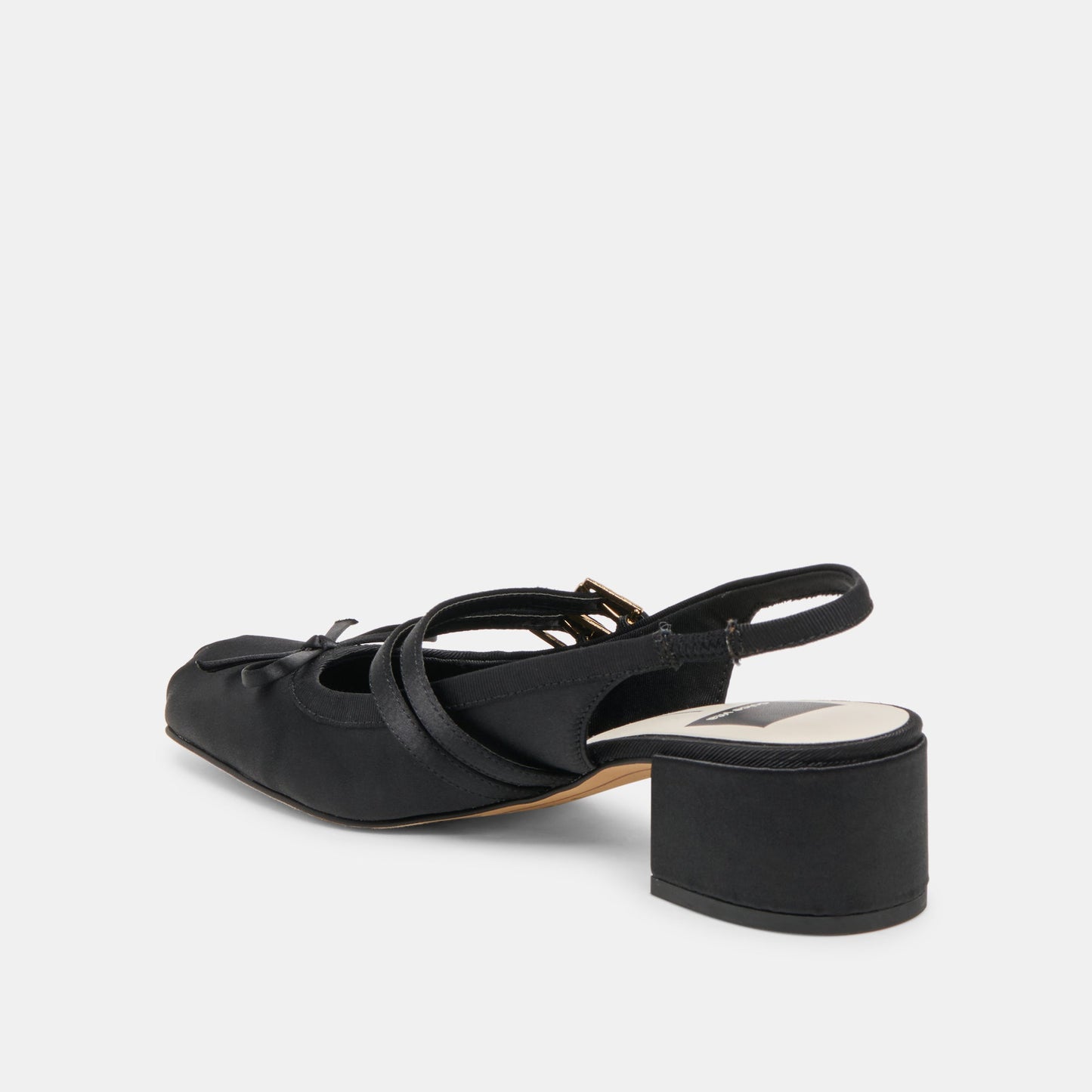 Loris Onyx Satin Heels - Dolce Vita