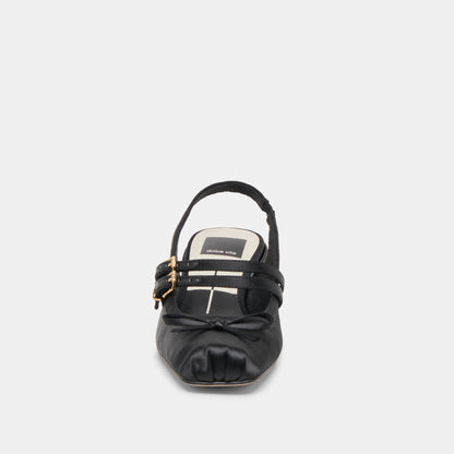 Loris Onyx Satin Heels - Dolce Vita
