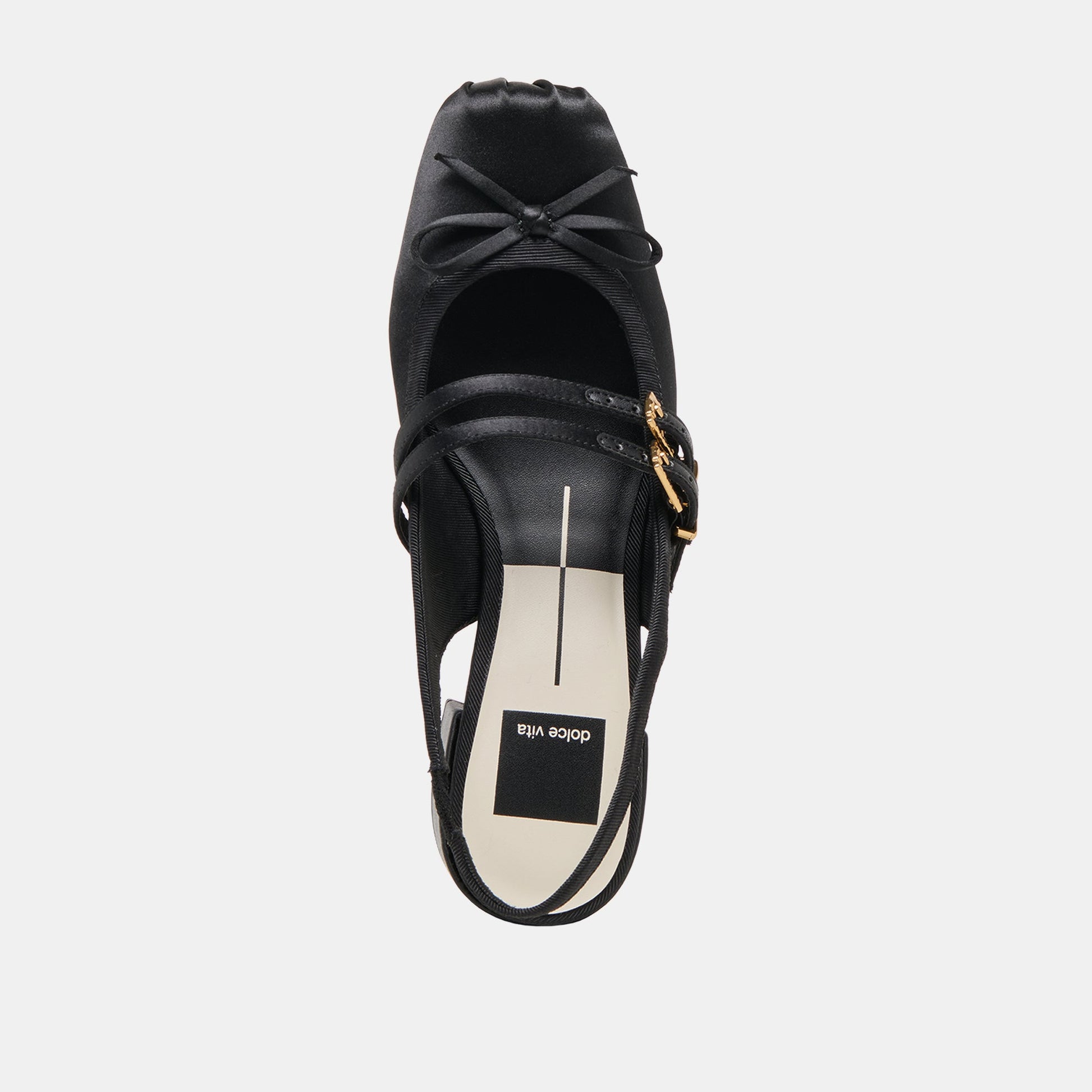 Loris Onyx Satin Heels - Dolce Vita