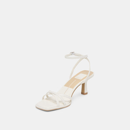 Manji True White Leather Heels - Dolce Vita