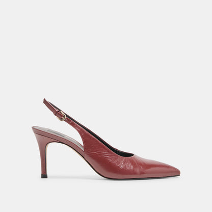 Elasi Oxblood Crinkle Heels - Dolce Vita