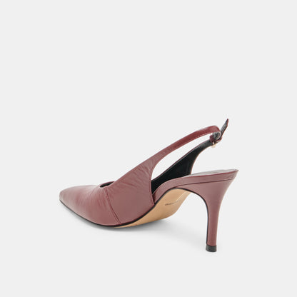 Elasi Oxblood Crinkle Heels - Dolce Vita