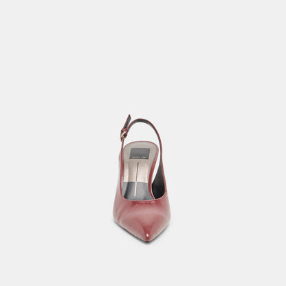Elasi Oxblood Crinkle Heels - Dolce Vita