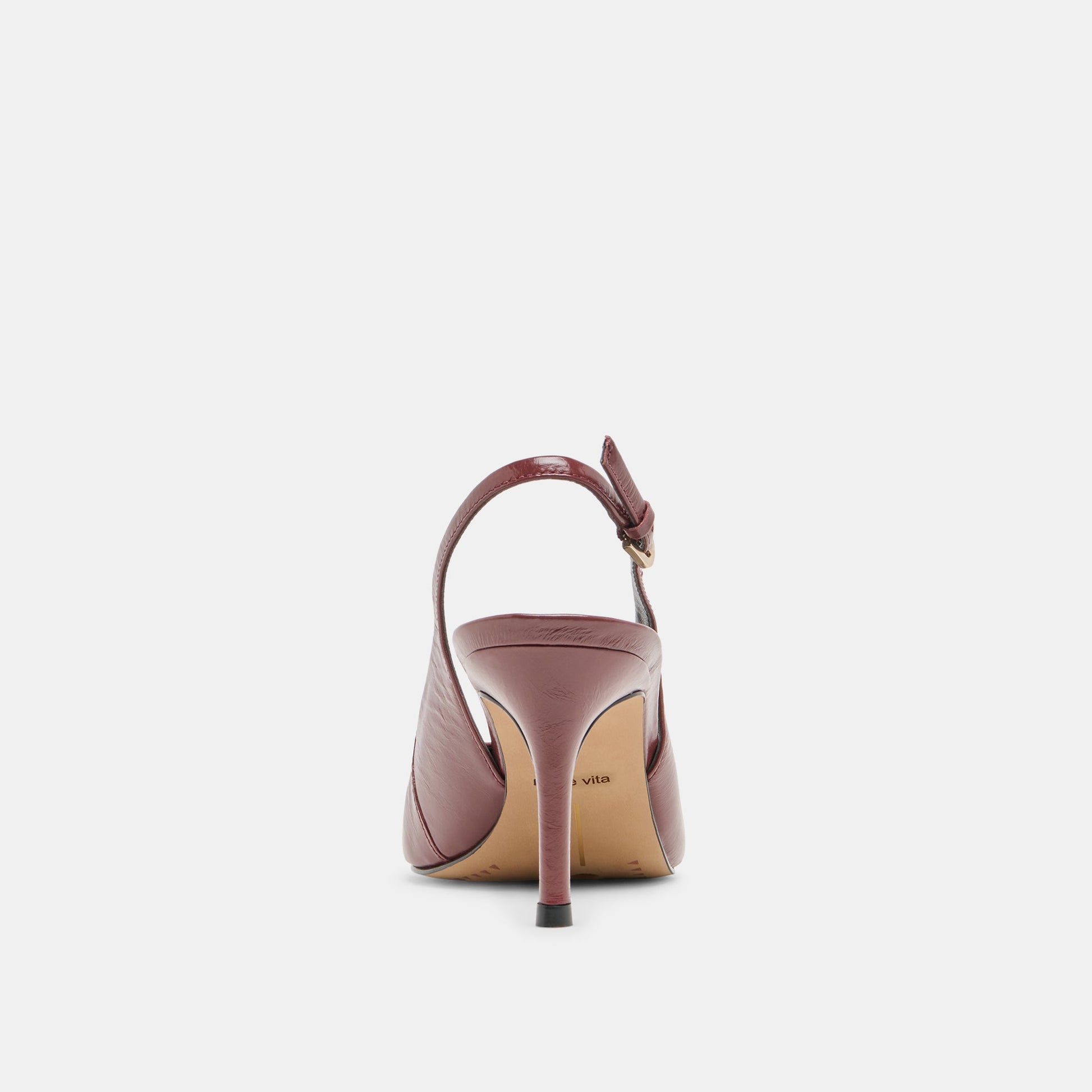 Elasi Oxblood Crinkle Heels - Dolce Vita
