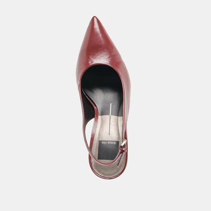 Elasi Oxblood Crinkle Heels - Dolce Vita