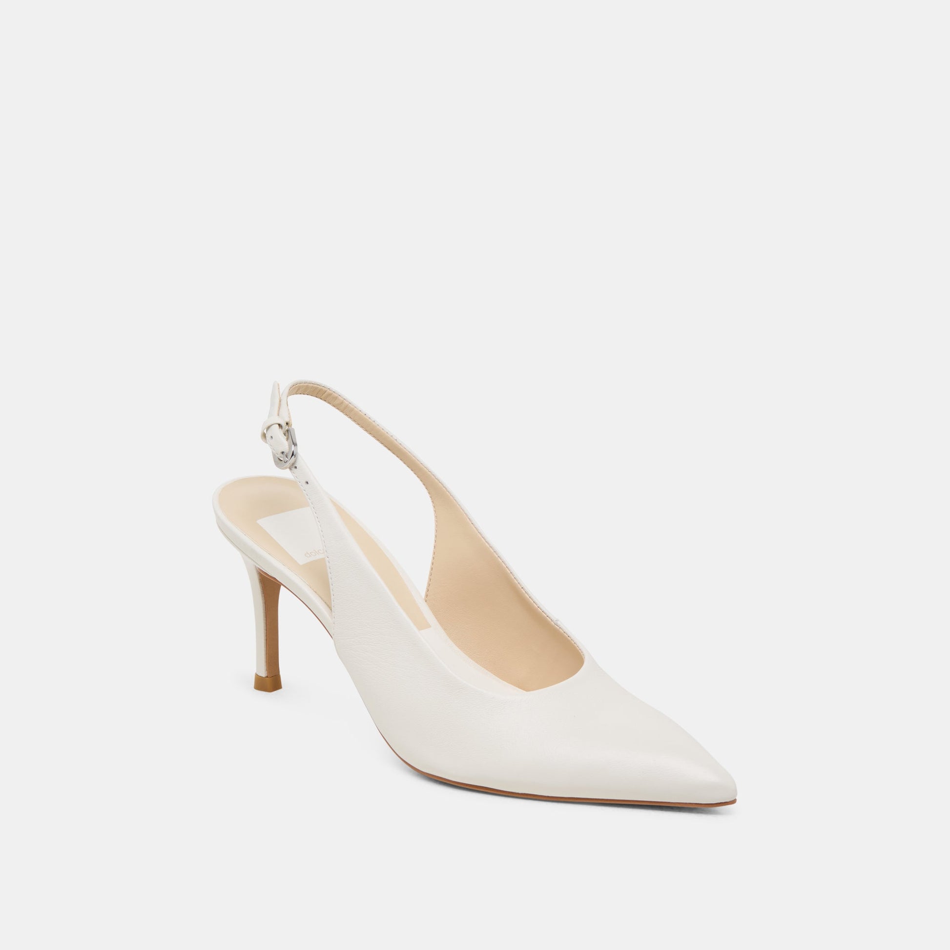 ELASI HEELS WHITE LEATHER - Dolce Vita