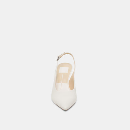ELASI HEELS WHITE LEATHER - Dolce Vita