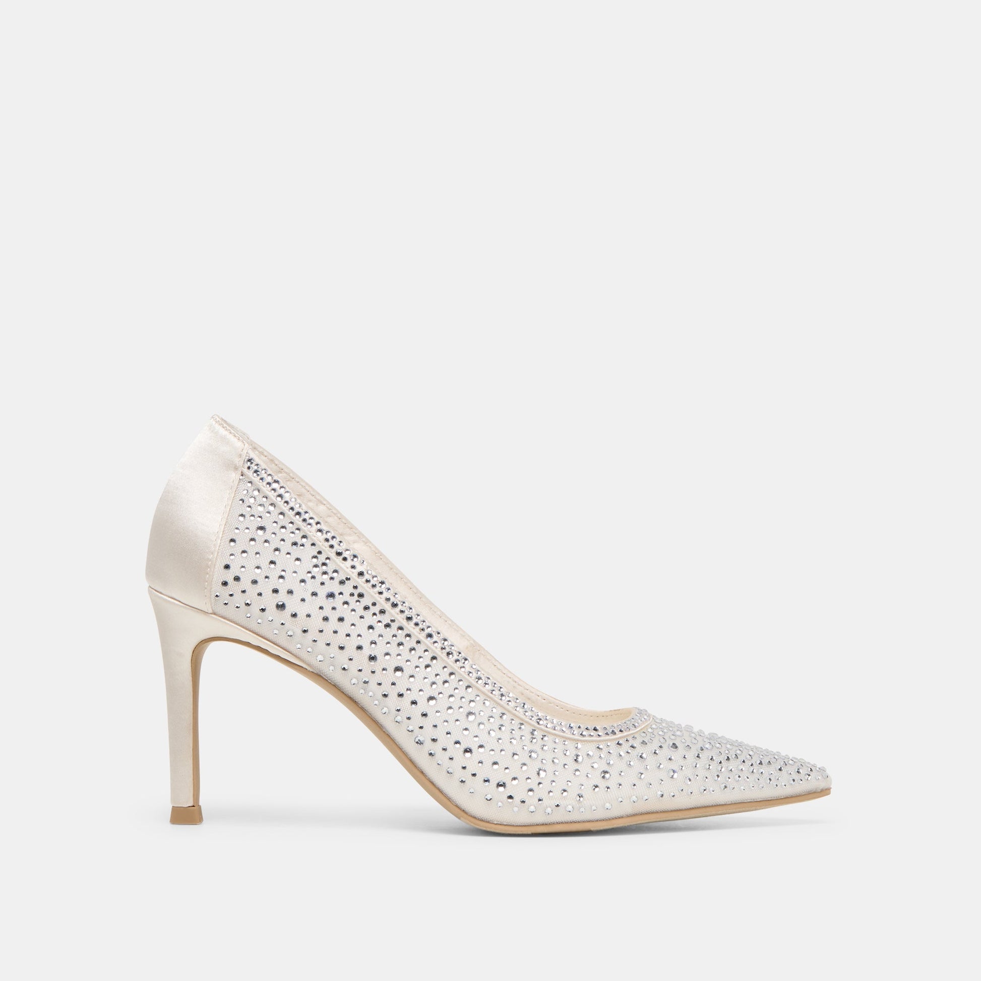 Kashe Crystal White Mesh Heels - Dolce Vita