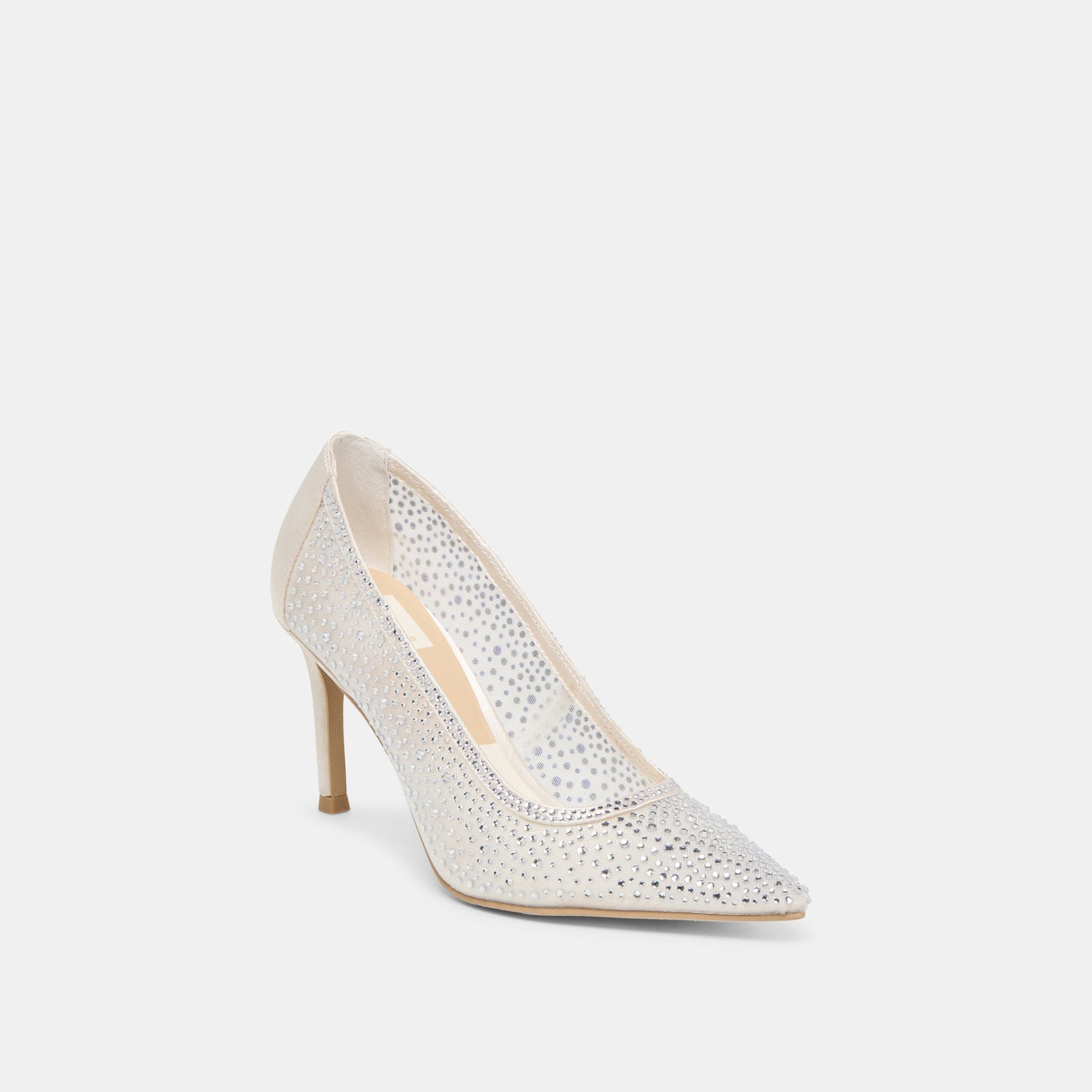 Kashe Crystal White Mesh Heels - Dolce Vita