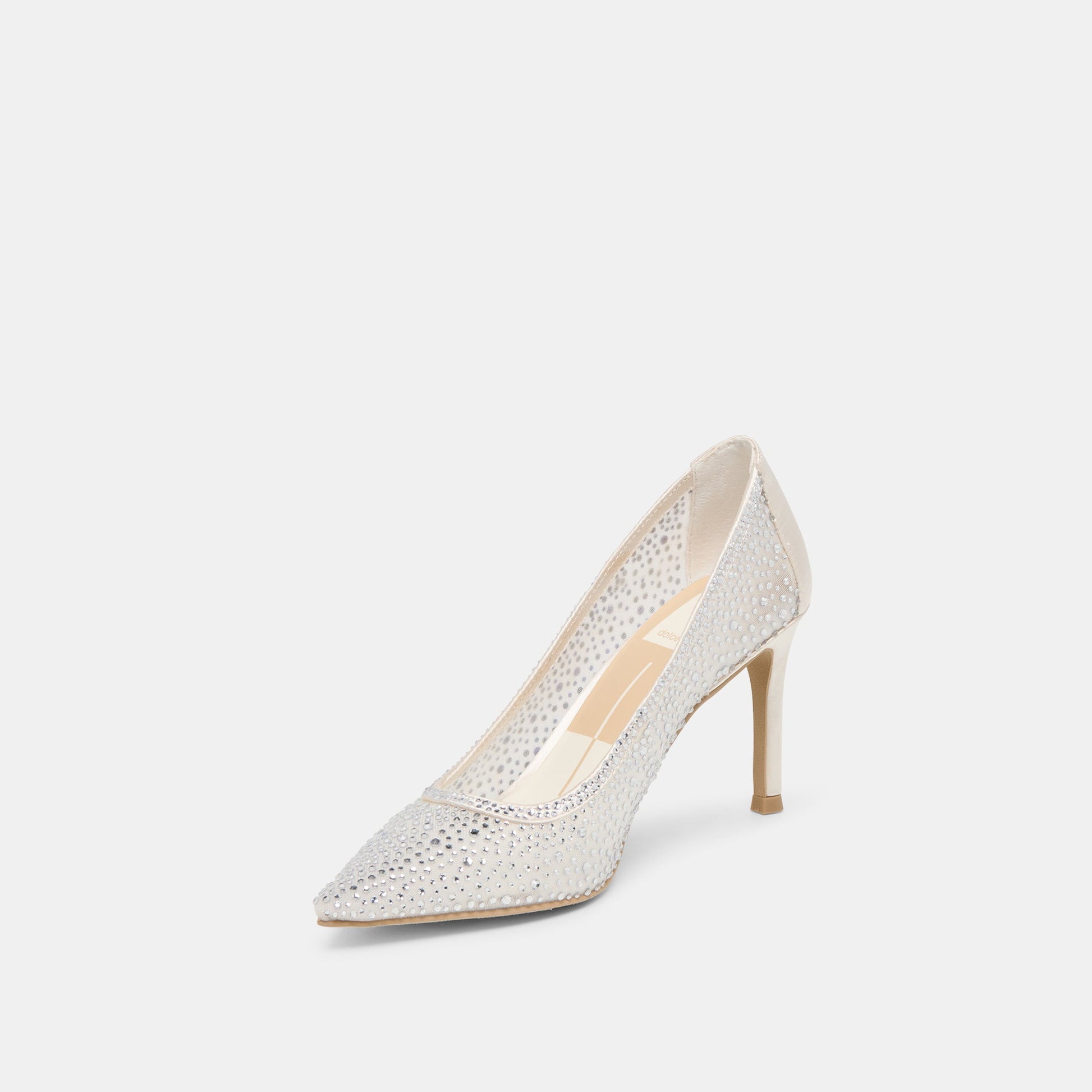 Kashe Crystal White Mesh Heels - Dolce Vita