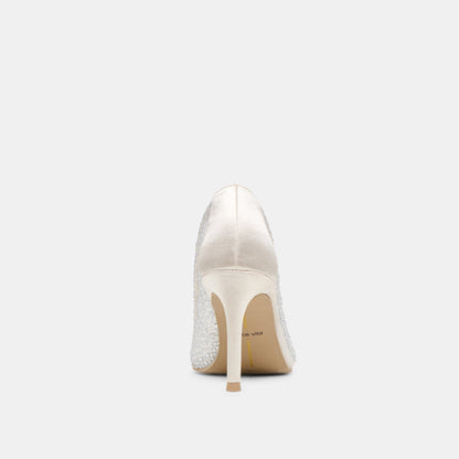 Kashe Crystal White Mesh Heels - Dolce Vita