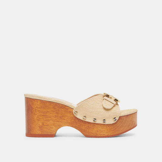 YALAH HEELS LT NATURAL RAFFIA - Dolce Vita