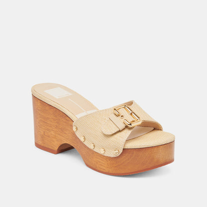 YALAH HEELS LT NATURAL RAFFIA - Dolce Vita