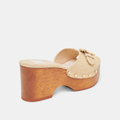 YALAH HEELS LT NATURAL RAFFIA - Dolce Vita